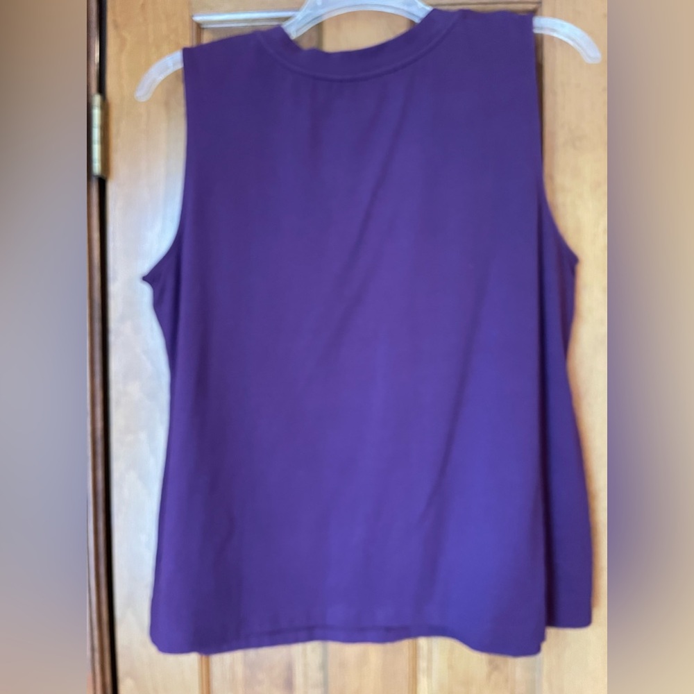 Croft & Barrow sleeveless top size 1X purple top - Picture 3 of 3